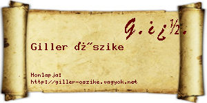 Giller Őszike névjegykártya